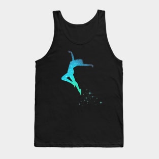 Leaping for Joy - Glitter Dancer - Blue Stars Tank Top